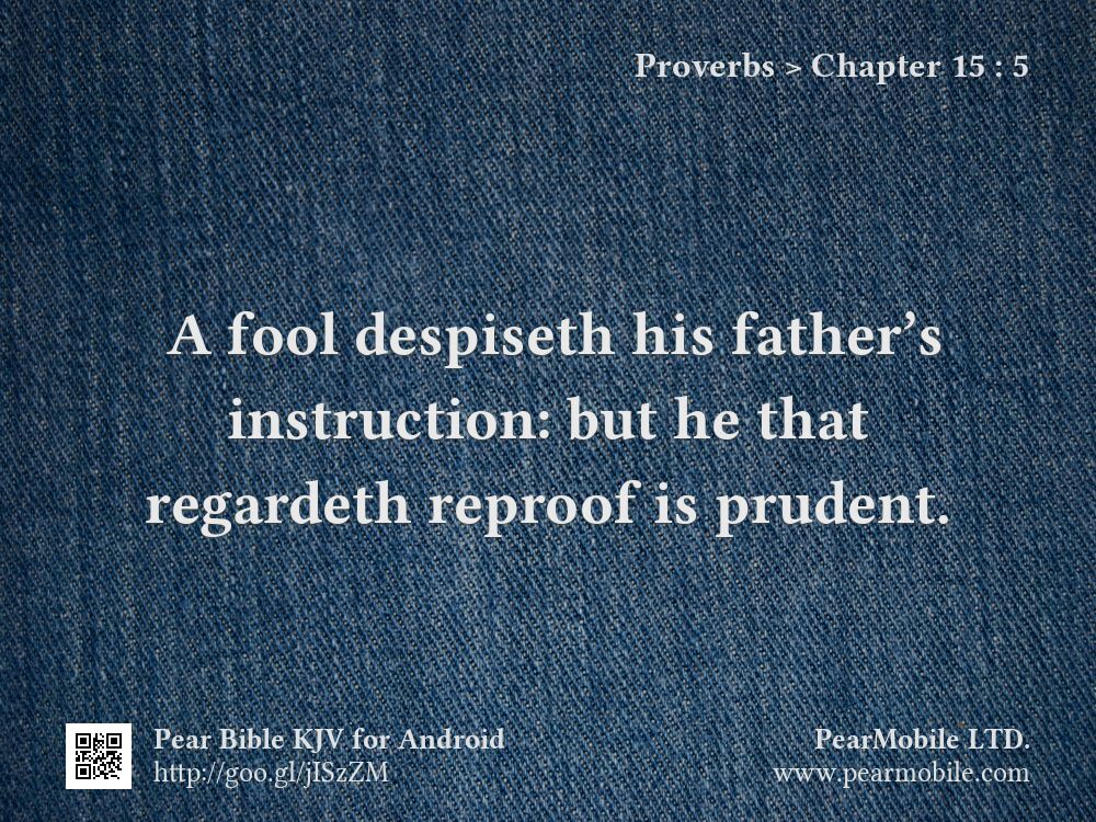 Proverbs, Chapter 15:5